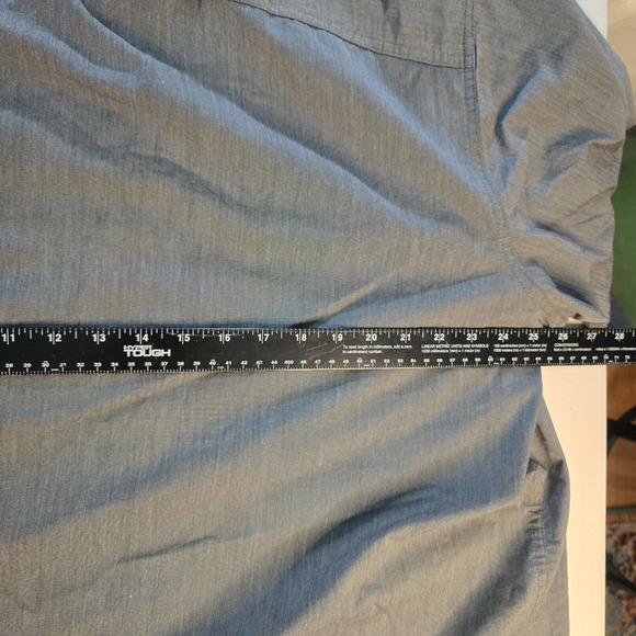 Wrangler Shirt Men's 2XL Gray Long Roll Tab Sleeves Collar Button Down - Picture 11 of 16